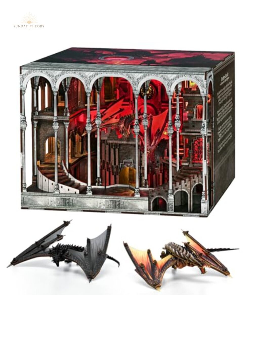 DIY Book Nook Kit Wooden 3D Puzzle Dollhouse with LED Lights Fantasy Castle